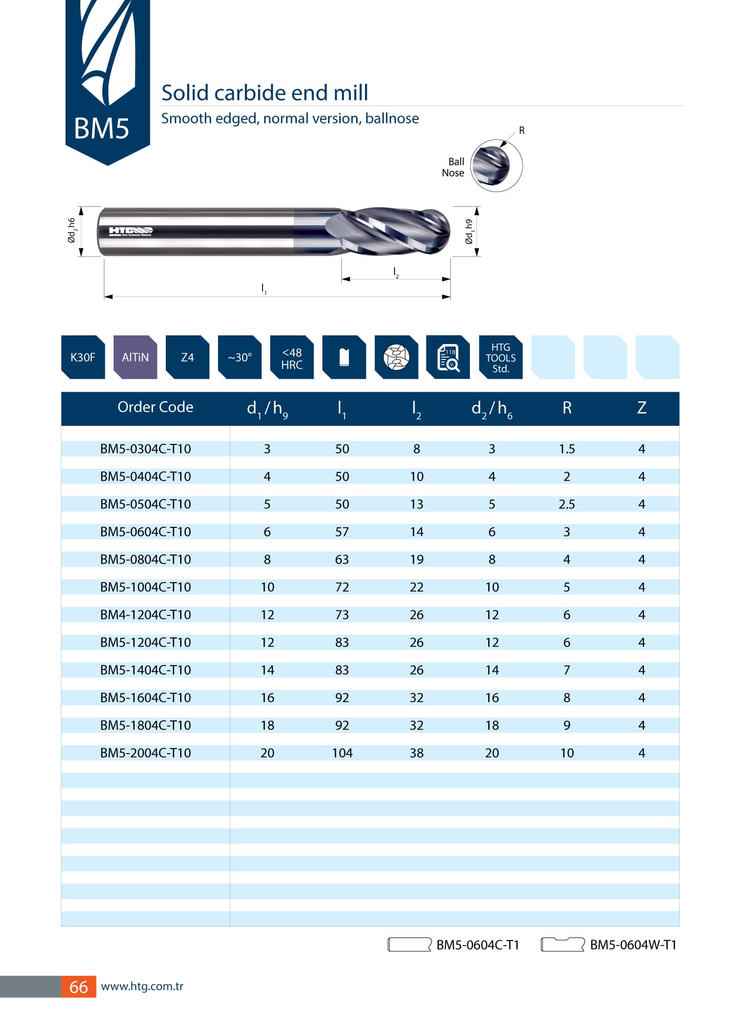 BM5 Z4 Fresa de metal duro integral – imagen 1